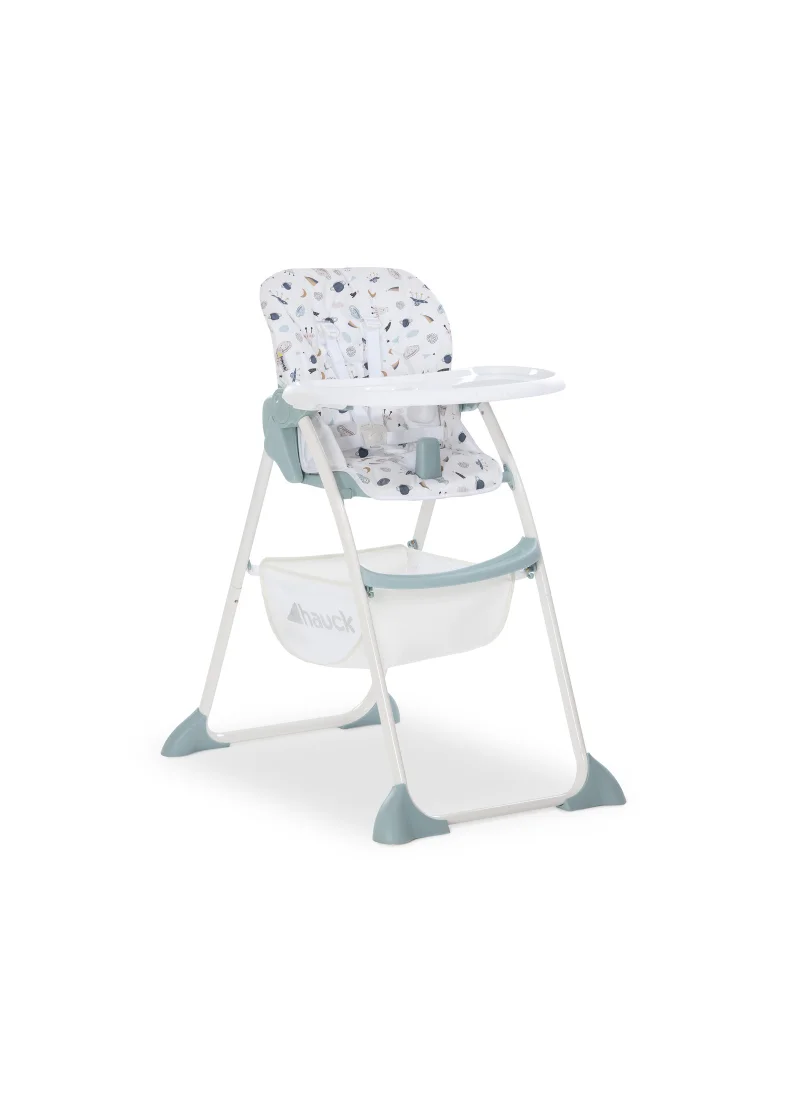 hauck High Chair Sit N Fold, For Children From 6 Months To 15 Kg, Compact Foldable, Adjustable Back And Tray, Large Storage Basket, Space