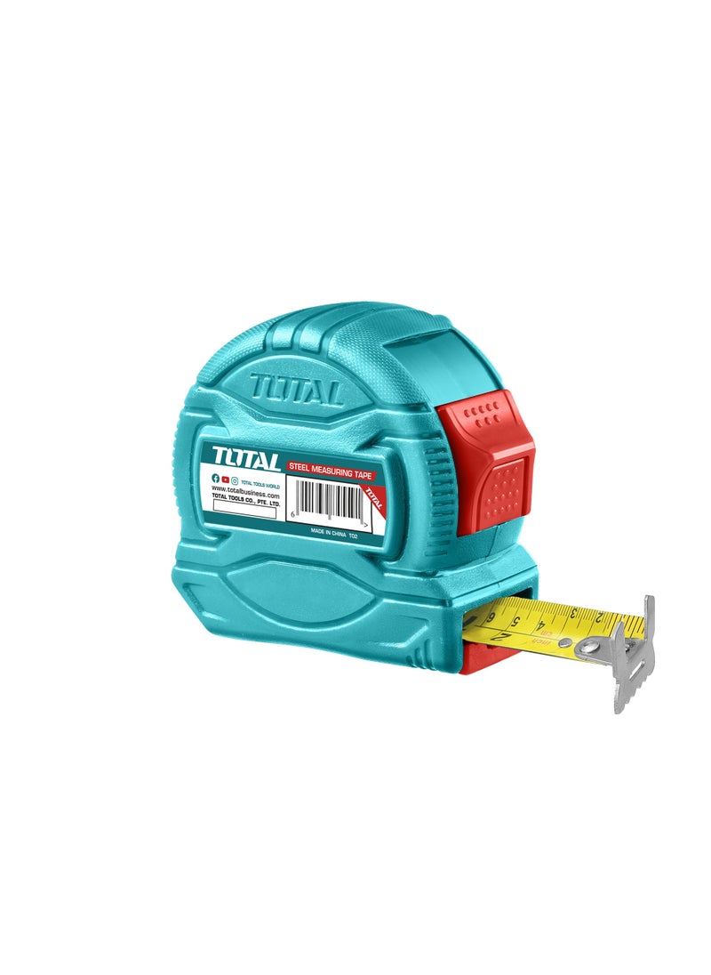 TOTAL - Steel Measuring Tape - 3m (9.8ft) Retractable Tape Measure with Easy-Read Markings, and Impact-Resistant Case - Image 1