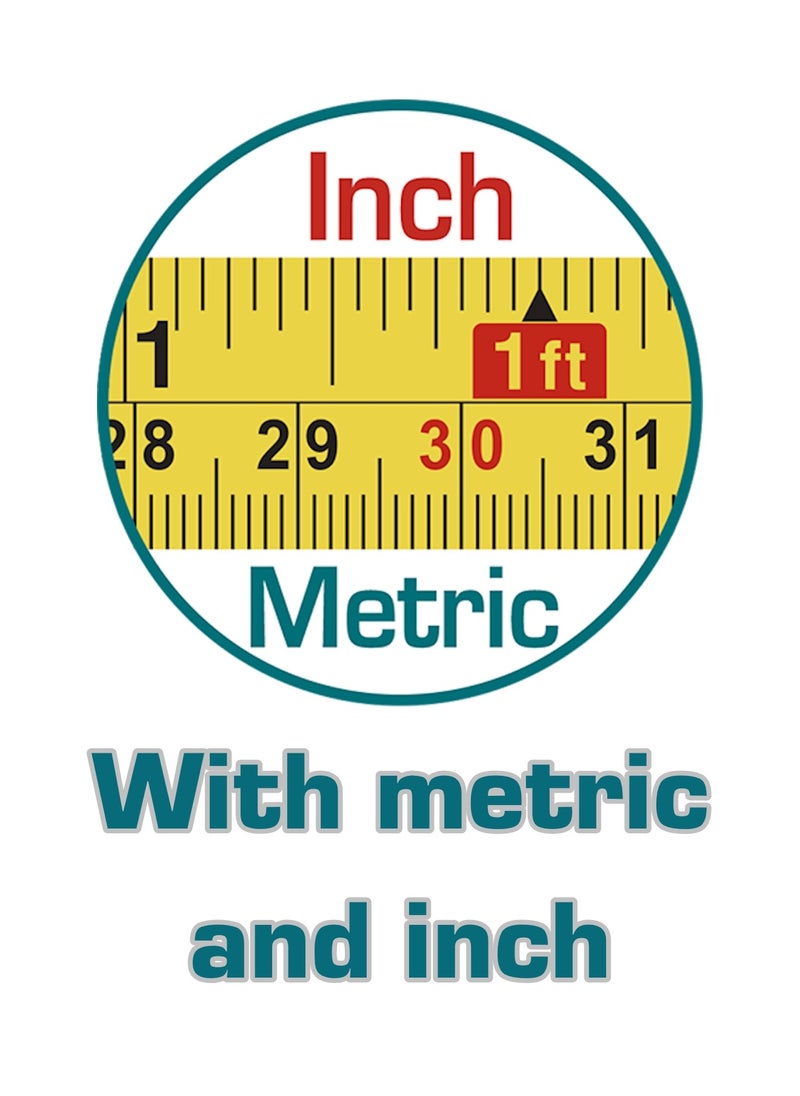 TOTAL - Steel Measuring Tape - 3m (9.8ft) Retractable Tape Measure with Easy-Read Markings, and Impact-Resistant Case - Image 1