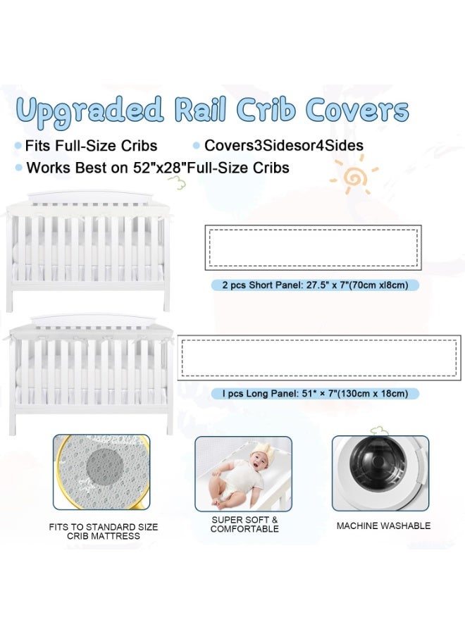 YelaJoy 3PCS Crib Rail Guard Teeth Protector & Cover - Designed to Protect Baby’s Teeth | Fits Most Full Size Crib (Doesn’t Fit Mini Crib) | Soft Material Easy to Use, Clean, Durable (Pink) - Image 4