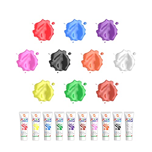 BLOT Kids Washable Finger Paint for Toddlers Art Supplies Gift for Baby Hand Painting DIY Crafts, Non Toxic, 10 Colors, 36ml/Tube - Image 2