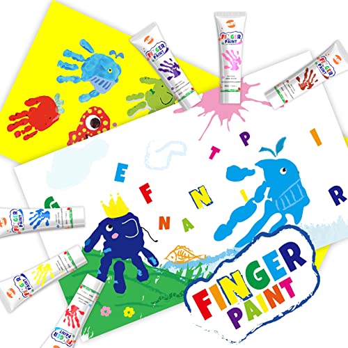 BLOT Kids Washable Finger Paint for Toddlers Art Supplies Gift for Baby Hand Painting DIY Crafts, Non Toxic, 10 Colors, 36ml/Tube - Image 3