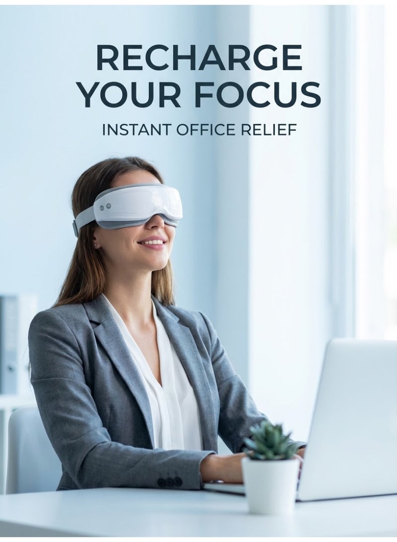 MS MIN Eye Massager with Constant Temperature Heating & Vibration, Acupoint Massage Eye Mask for Relieving Eye Fatigue, Type-C Fast Charging - Image 4