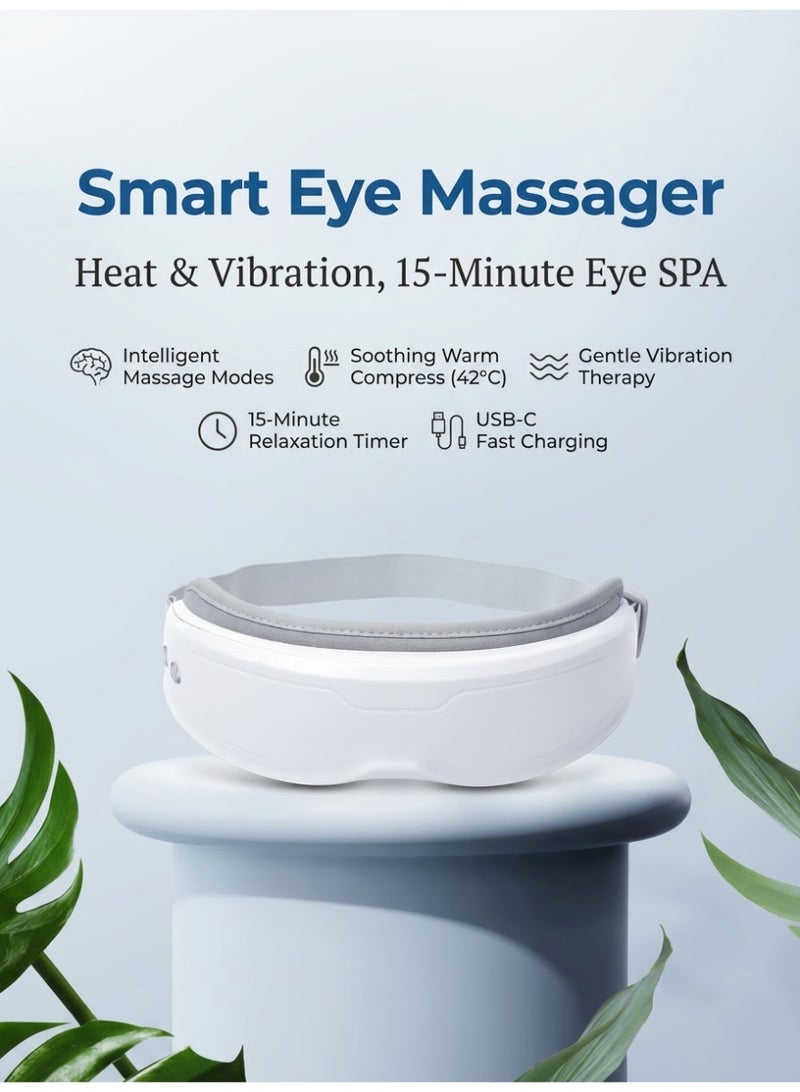 MS MIN Eye Massager with Constant Temperature Heating & Vibration, Acupoint Massage Eye Mask for Relieving Eye Fatigue, Type-C Fast Charging - Image 2