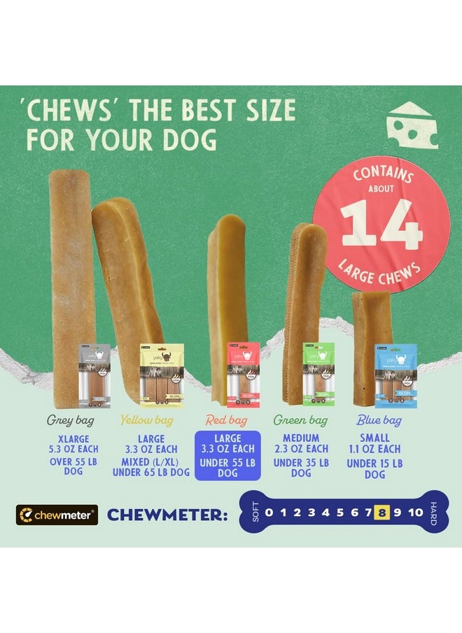 هيمالايان_دوج_تشو - Chewmeter Himalayan Yaky Cheese Chew، 100% طبيعي، يدوم طويلاً، خالٍ من الجلوتين، مكافآت صحية وآمنة للكلاب، خالٍ من اللاكتوز والحبوب، غني بالبروتين، خالٍ من البقع، كبير، للكلاب التي يبلغ وزنها 55 رطلاً وما دون، عبوة كبيرة بوزن 3 رطل - Image 1