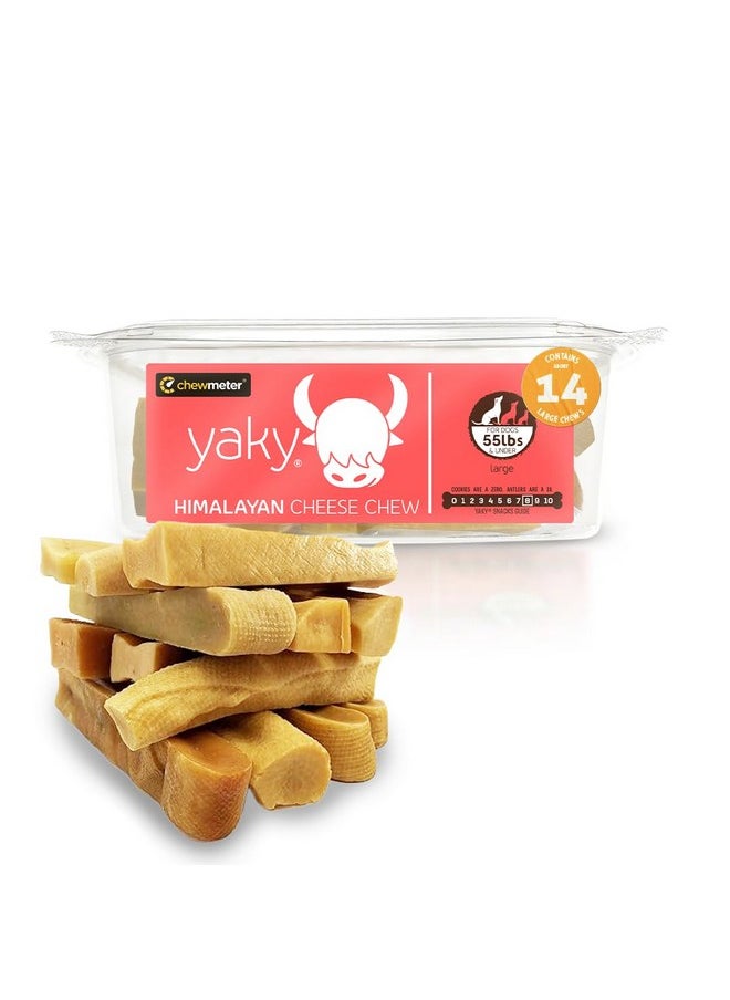 هيمالايان_دوج_تشو - Chewmeter Himalayan Yaky Cheese Chew، 100% طبيعي، يدوم طويلاً، خالٍ من الجلوتين، مكافآت صحية وآمنة للكلاب، خالٍ من اللاكتوز والحبوب، غني بالبروتين، خالٍ من البقع، كبير، للكلاب التي يبلغ وزنها 55 رطلاً وما دون، عبوة كبيرة بوزن 3 رطل - Image 1