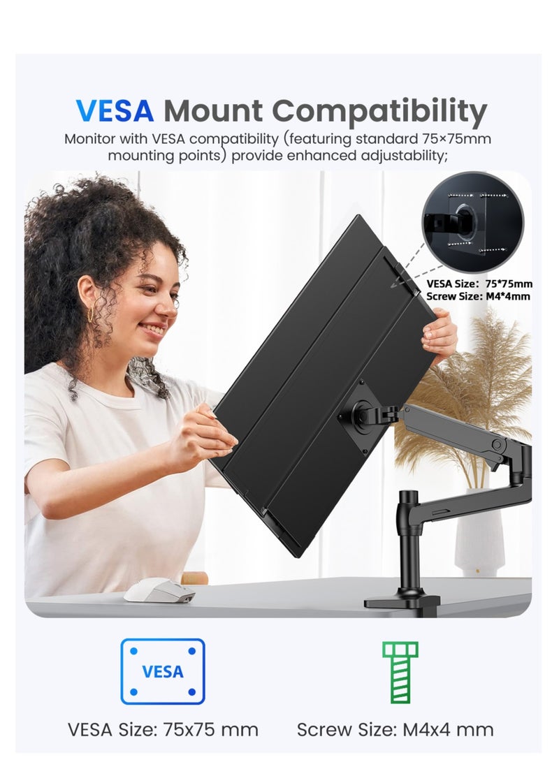 أوبيرفكت شاشة لمس محمولة UPERFECT مقاس 18.5 بوصة بتردد 120 هرتز ودقة 1920 × 1080 FHD IPS ومنافذ USB C و Mini HDMI مع حامل مدمج وشاشة ثانية لأجهزة الكمبيوتر المحمول/الهاتف/أجهزة الألعاب، قابلة للتثبيت على حامل VESA - Image 5