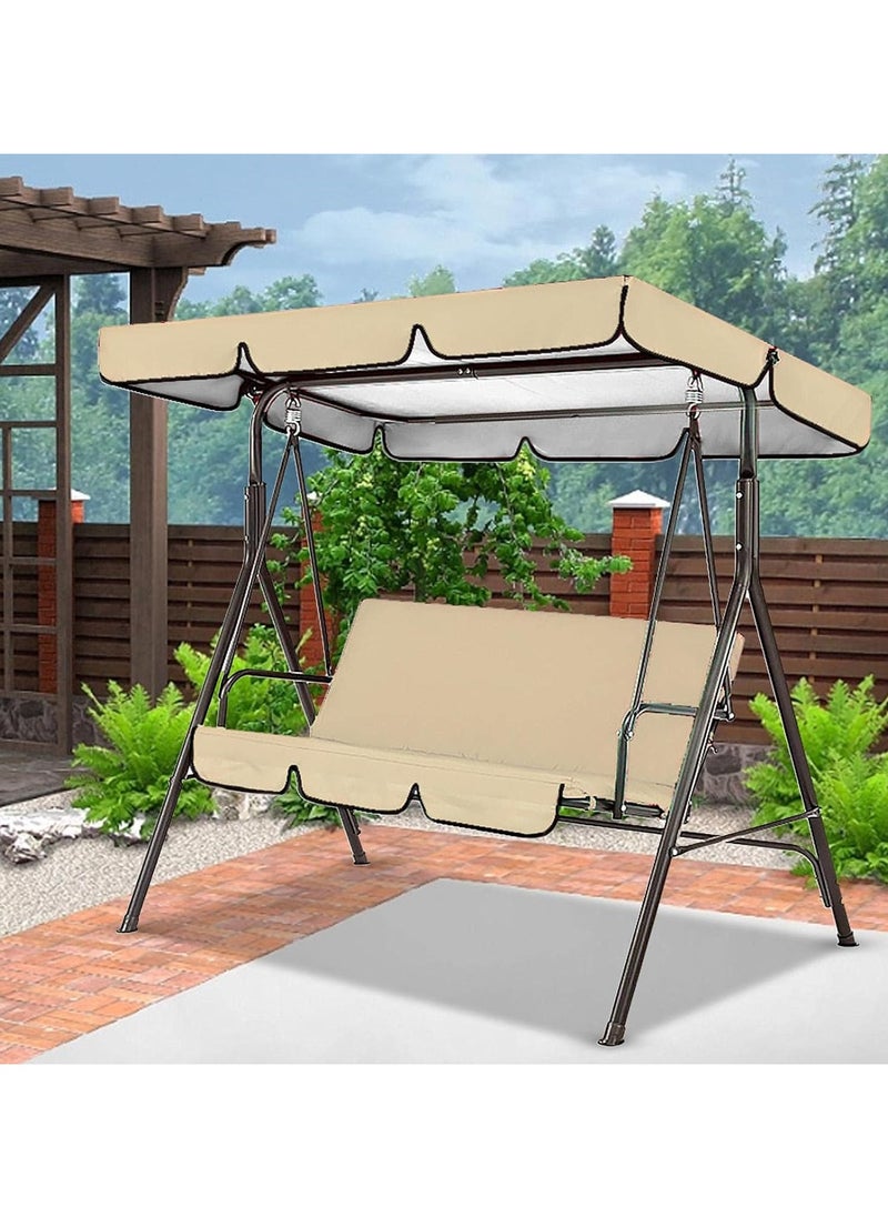 DubaiGallery 3 Seat Green Swing Top Cover Canopy Replacement Porch Patio Outdoor Canopy Swing Chair Awning Protection Against UV Rays  - Image 2