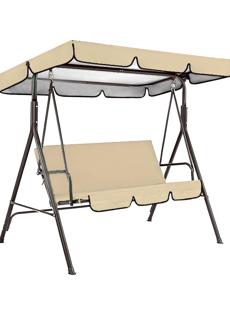 DubaiGallery 3 Seat Green Swing Top Cover Canopy Replacement Porch Patio Outdoor Canopy Swing Chair Awning Protection Against UV Rays  - Image 3