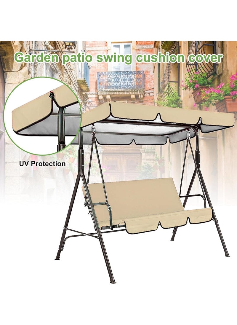 DubaiGallery 3 Seat Green Swing Top Cover Canopy Replacement Porch Patio Outdoor Canopy Swing Chair Awning Protection Against UV Rays  - Image 4