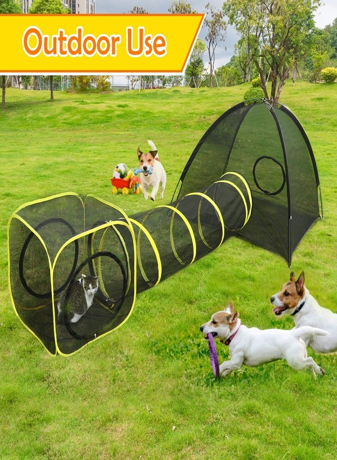 Wilwolfer Outdoor Cat Enclosures for Indoor, Portable Mesh Tent, Outdoor pet Tunnel, Cat Playhouse with Adjustable Cat Harness and Leash for Walking, Colorful Tease Ball for Small Animals - Image 4