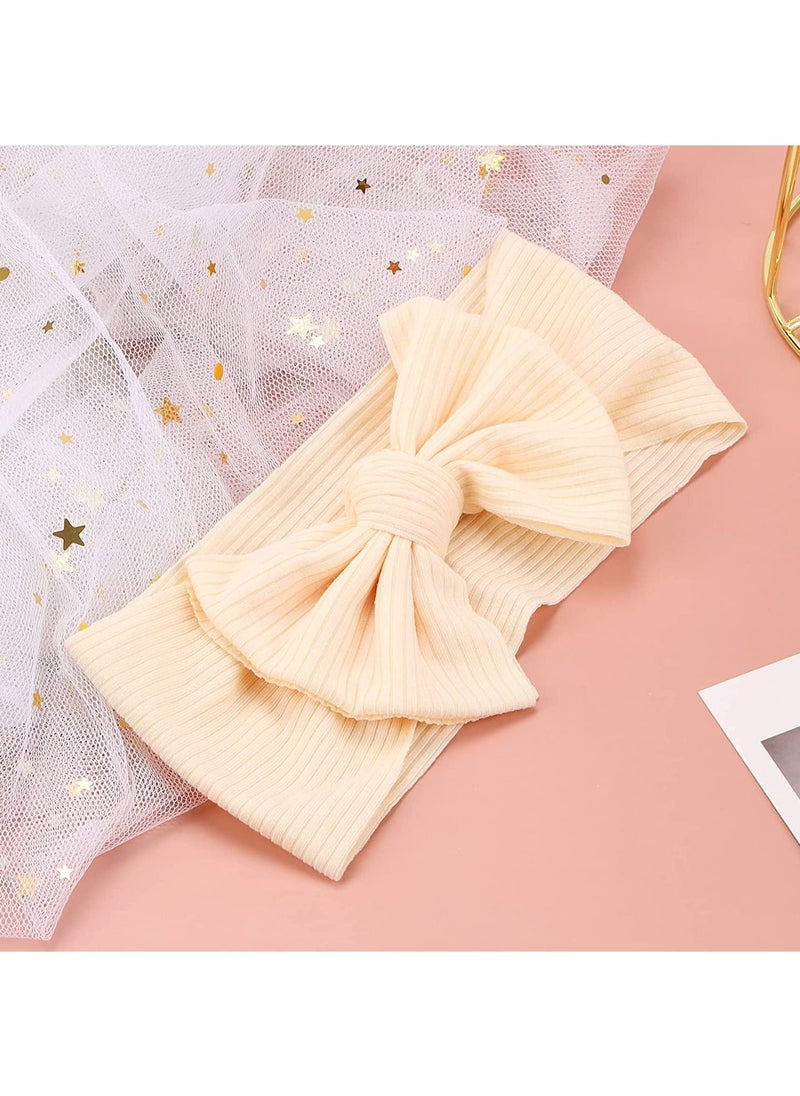 سكاي تاتش - 6 قطع متعددة الألوان Bowknot مرنة لينة النايلون عصابات لمط للأطفال الرضع والأطفال الصغار مع سوبر لينة ملحقات الشعر - Image 1