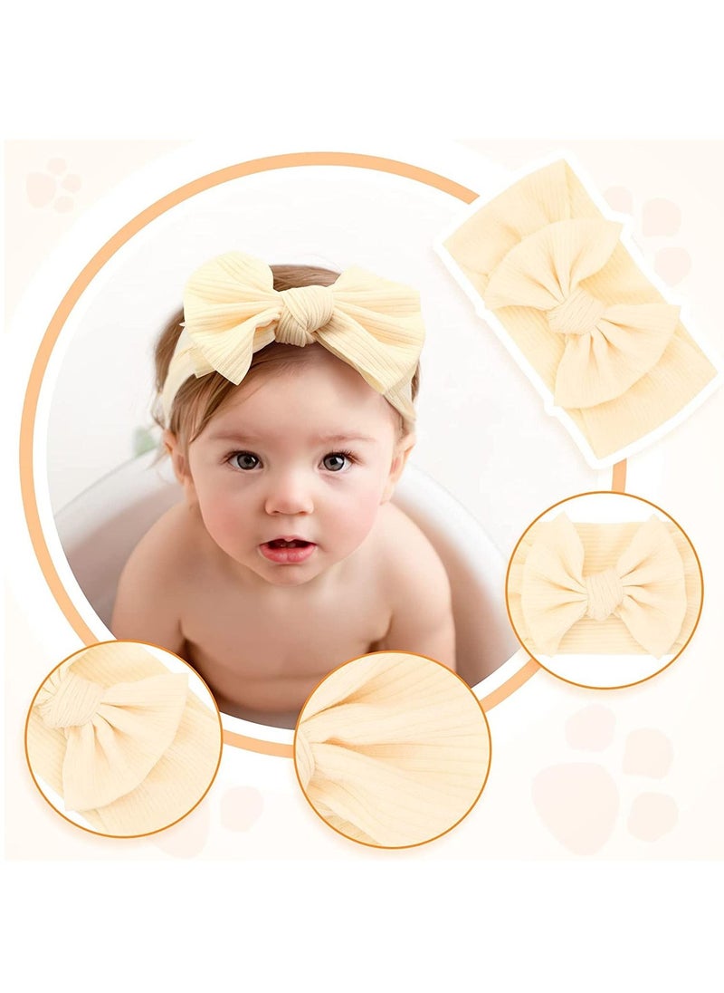 سكاي تاتش - 6 قطع متعددة الألوان Bowknot مرنة لينة النايلون عصابات لمط للأطفال الرضع والأطفال الصغار مع سوبر لينة ملحقات الشعر - Image 1
