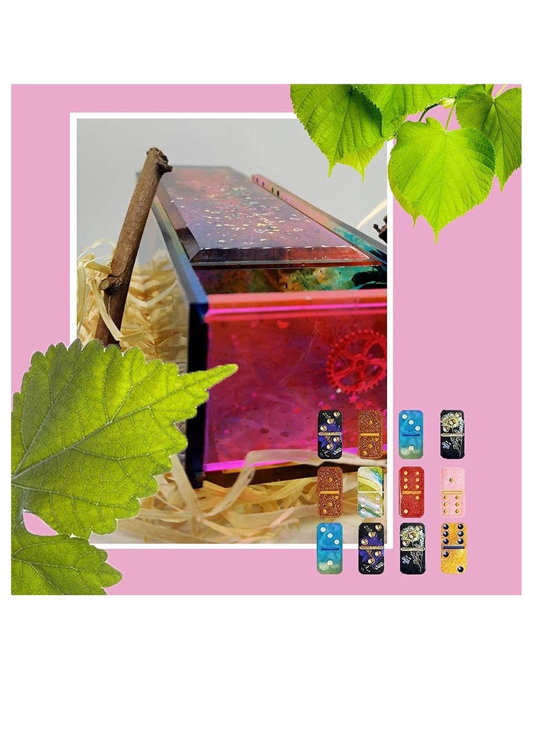 SYOSI Domino Box Silicone Mold Set for Resin Casting Storage Box Resin Mold for DIY Epoxy Crafts Making Tool Casting Silicone Mould Soft Durable Create Unique Storage Case Holder - Image 5