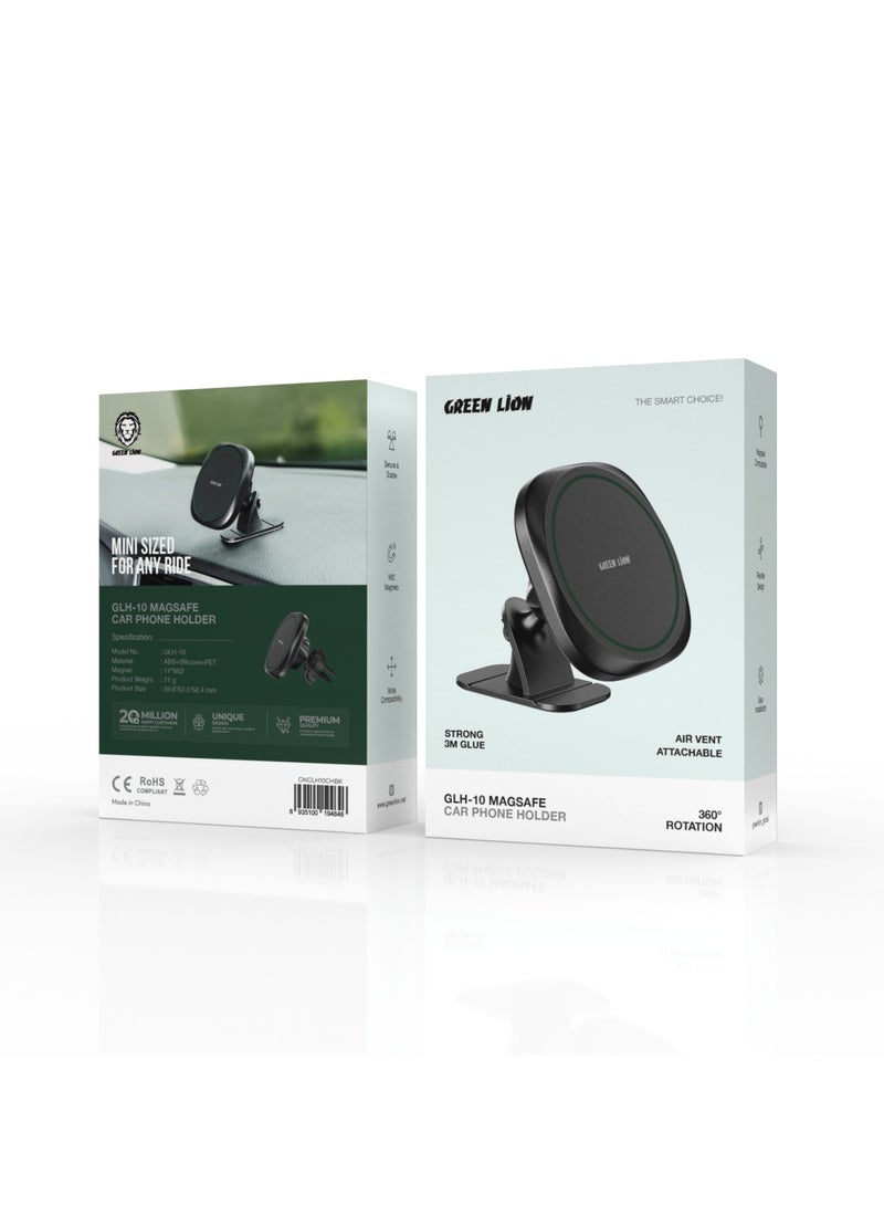 GREEN LION GLH-10 MagSafe Car Phone Holder / 360° Rotation / Air Vent Attachable / Wide Compatibility / Secure & Stable / Flexible Design - Black - Image 2