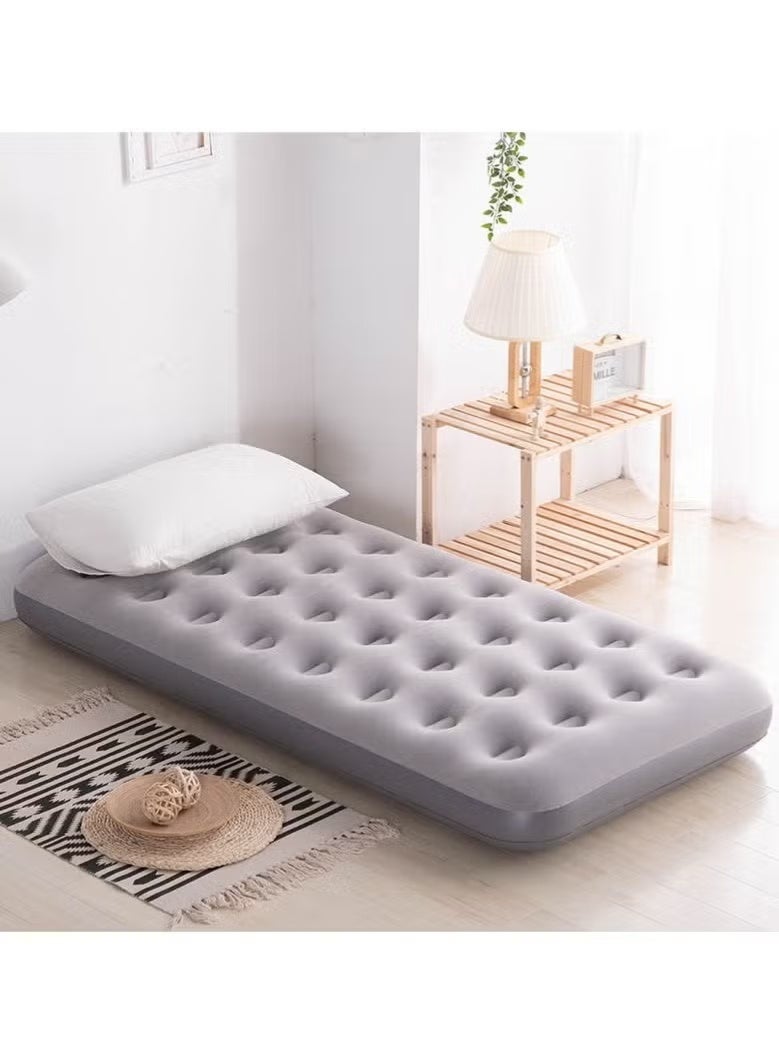 Thickened Inflatable Air Mattress, Gray, 188x95x22cm with Foot Pump & Repair Kit - Image 3