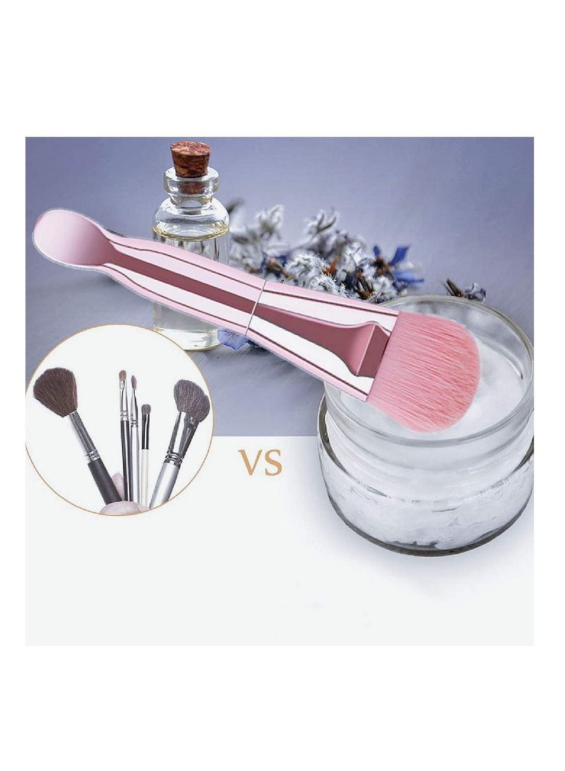 SYOSI 3pcs Soft Hair Fiber Facial Mask Brush , Facial Mud Mask Applicator Brush Beauty Tool Double Head Design, Silicone Cosmetic Scrapers, Soft Hair Fiber Facial Mask Brush, Serum,Facial Mud Applicator - Image 4