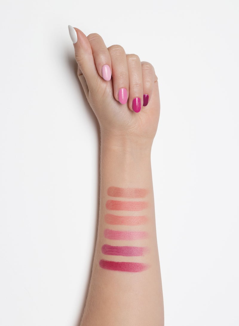 بيز Nanorevit Satin Lipstick with shiny particles, Visually fuller lips, Moisturizing formula, 23 Sugar Pink - Image 3