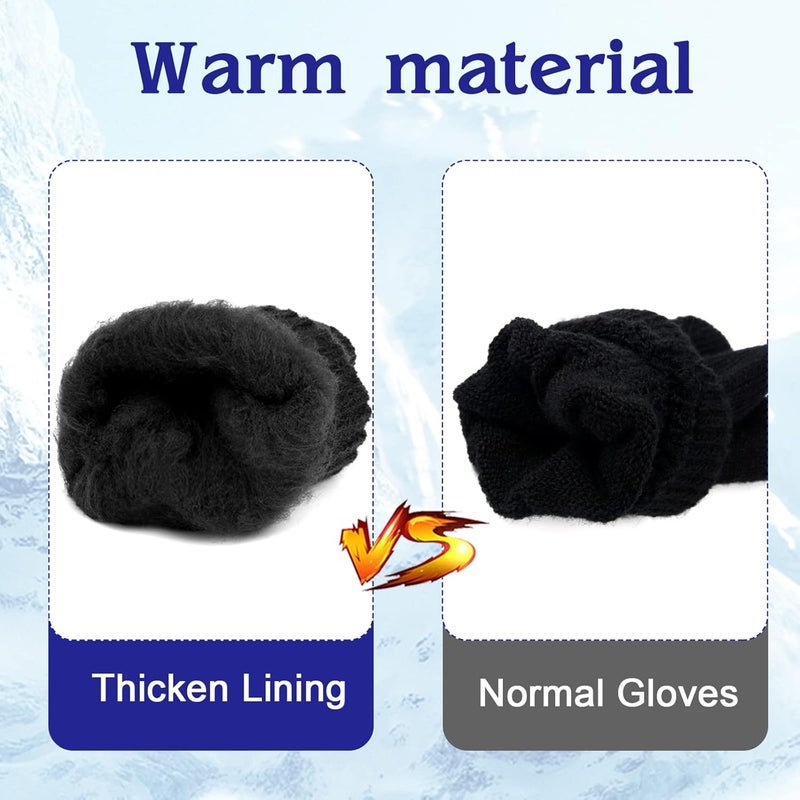 ONESING 3-24 Pairs Winter Knit Gloves for Kids - White Finger Gloves for Boys and Girls - Image 2
