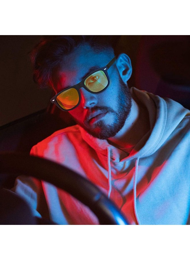 Elegante - ELEGANTE Classic Wayfarer Sunglass Night Driving Yellow Sunglasses For Men Woman Size M - Polarized, M - Image 1