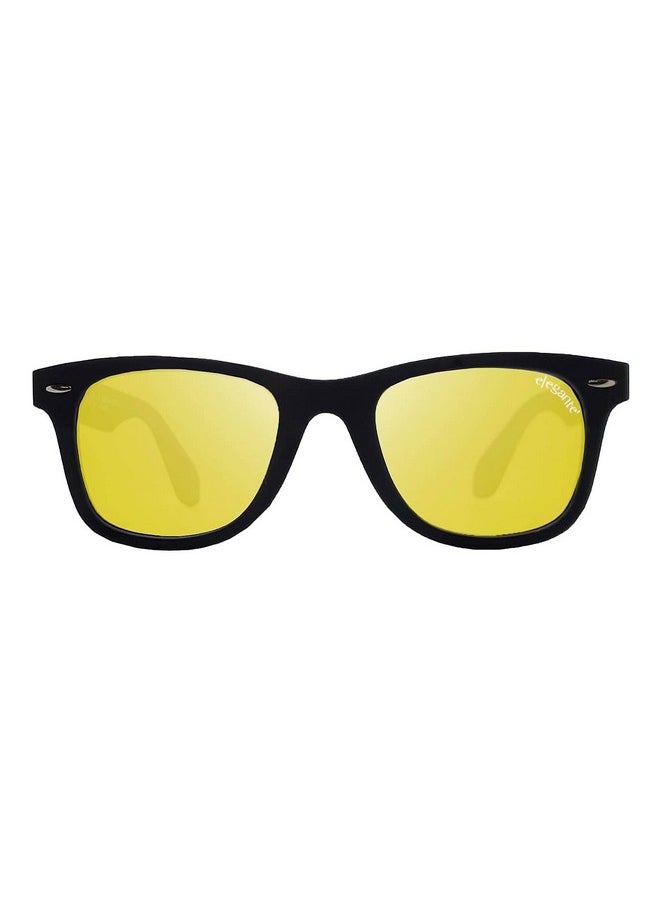 Elegante - ELEGANTE Classic Wayfarer Sunglass Night Driving Yellow Sunglasses For Men Woman Size M - Polarized, M - Image 1
