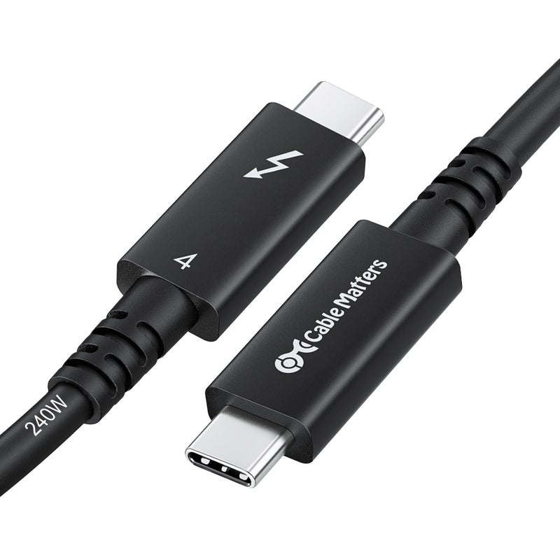 Cable Matters Intel Certified 40Gbps Active Thunderbolt 4 Cable 66 ft with 240W Charging and 8K Video Black Fully Compatible with USB CUSBC USB4 and Thunderbolt 3 - Image 2