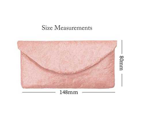 The Mujen Vintage/Retro Style Fiber Paper Electronic Organizer Case, Pouch Small Portable Accessories Bag Travel Accessories Pouch for Electronics Cord USB Storage Organizer Stickers Organizer (Pink) - Image 2