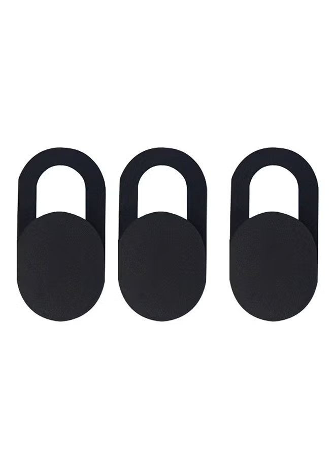 3 Pack Webcam Cover Shutter Slider Universal Antispy Camera Cover for Web Laptop PC Tablet Mobile Phone Lenses Privacy Sticker Black - Image 1