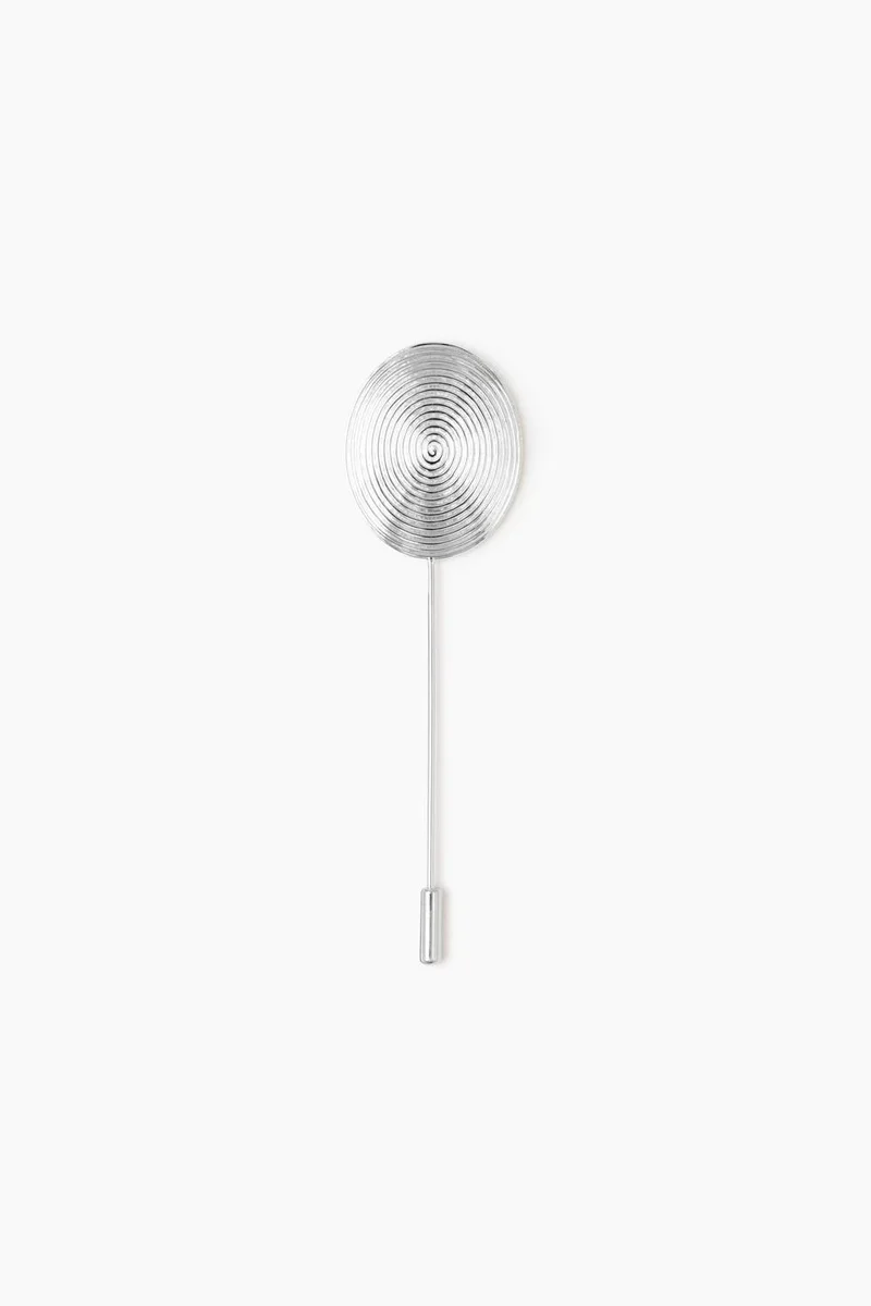LIE STUDIO Lustrous Grooved Sculptural Pin