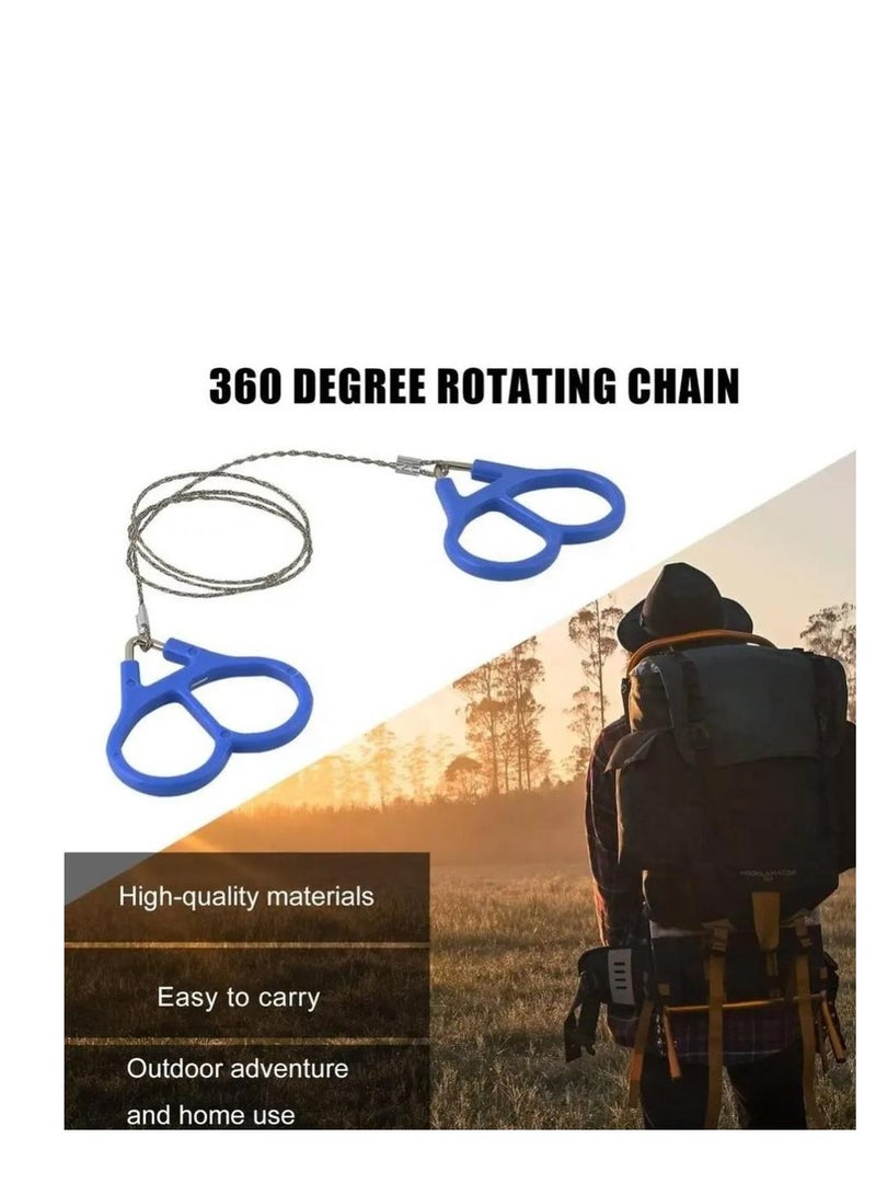 Generic Wire Saw, 4 Pack 20" Stainless Steel Serrated Cutting Cable, Emergency Chainsaw Survival Kit Outdoor Tools for Trees Cutting, Backpacking Gear, Camping, Hunting, Hiking - Image 3