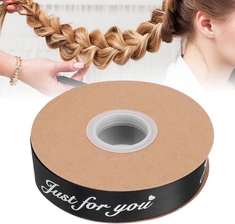 كلاراكو شريط ساتان من كلاركو، 1 سم × 45 متر، شريط ساتان لتزيين الزفاف، شريط مخصص لك فقط لحزمة هدايا DIY وتغليف الزهور (أسود) - Image 5