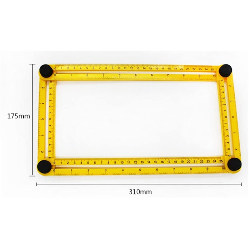 JSEIAJB Professional Template Tool Angle Ruler Measuring Protractor Activity Four-fold Ruler with Metric Inch Scale - Image 5