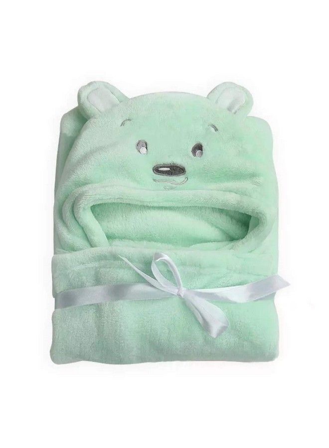 Brandonn Baby Ultrasoft Flannel Cotton Animal Hooded Wrapper Xl (Cgreen Cute Dog) - Image 2