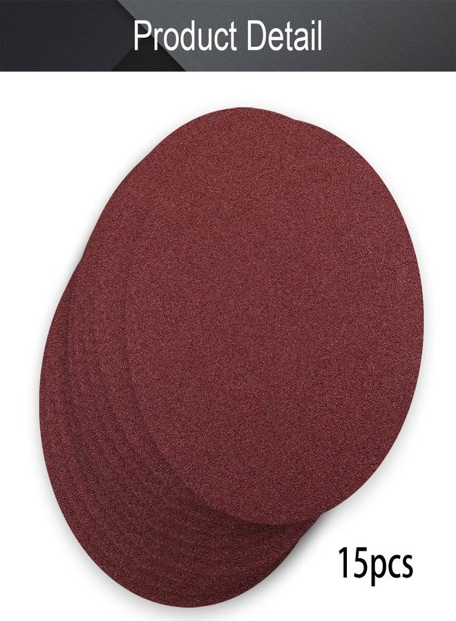 اتول مارت أقراص صنفرة Utoolmart PSA، ورق صنفرة ذاتي اللصق مقاس 8 بوصات، ورق صنفرة بدون ثقوب من أكسيد الألومنيوم بوزن 40 حبيبة، مناسب لصنفرة المدارات العشوائية، والخشب، وتلميع المعادن، 15 قطعة - Image 4