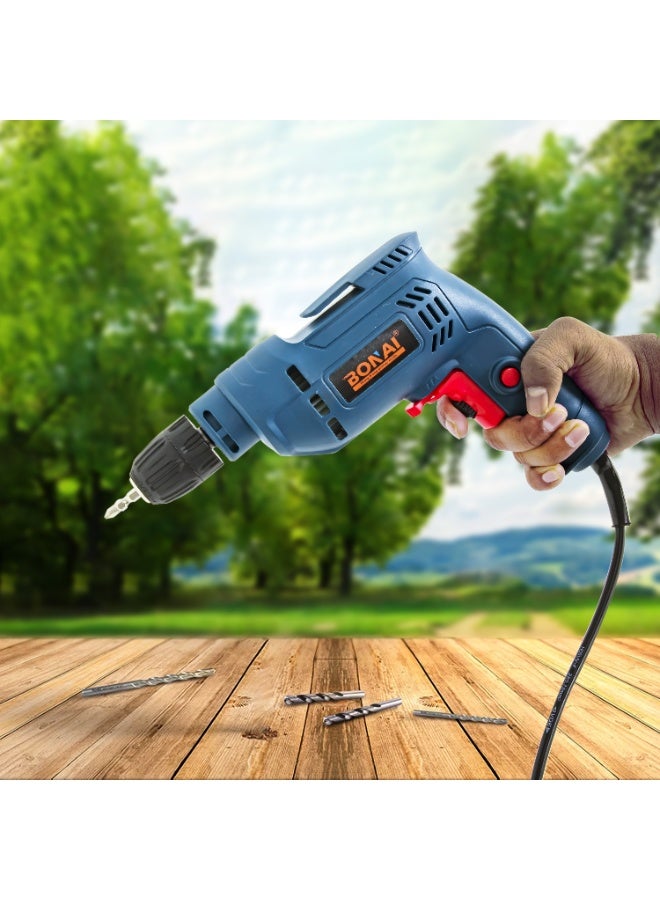 Bonai BN-HK110 Electric Power Drill 400–600W, 10mm Chuck, Variable Speed 0–3200 RPM, 220–240V Corded Tool for Wood Metal Plastic - Image 3