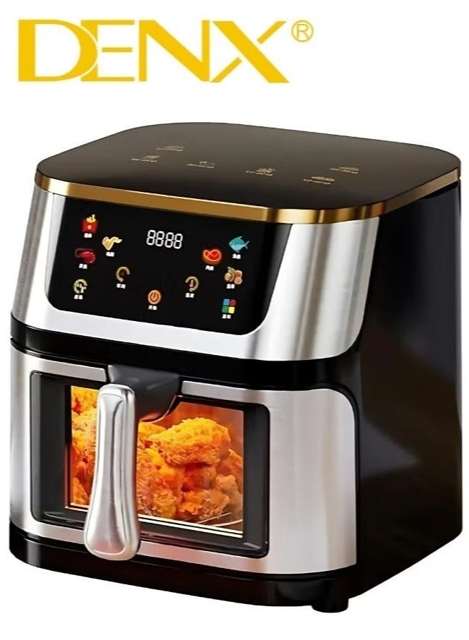 DENX DX3409 Smart Multi-Function Air Fryer – 8L Large Capacity, Color Touchscreen, Transparent Window, Oil-Free Healthy Cooking, 1800W Power, Auto-Cooking Programs & Safety Lock - Image 1