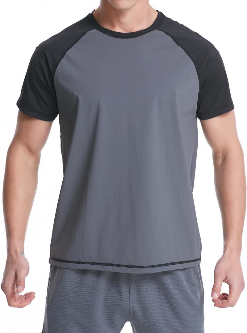 VAYAGER Men's Swim Shirts Rash Guard UPF 50+ T Shirts Quick Dry Loose Fit Water Surfing Shirt - Image 1