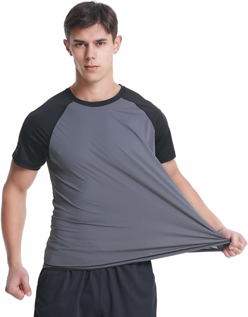 VAYAGER Men's Swim Shirts Rash Guard UPF 50+ T Shirts Quick Dry Loose Fit Water Surfing Shirt - Image 3