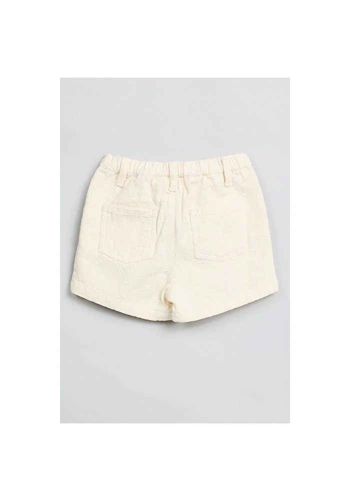 أر أند بي Solid Shorts with Button Closure