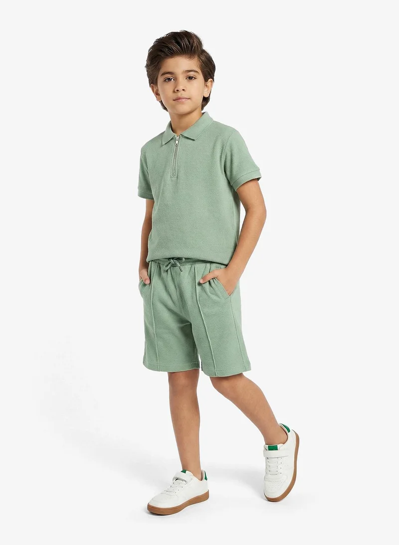 ريبلز مع نمشي Boys Short Sleeves Polo T-Shirt & Shorts Set