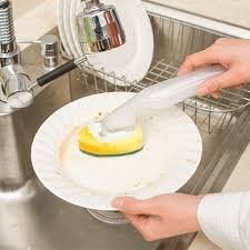 BLAPOXE Soap Dispenser Dish Wand Kitchen Brush and Cleaning Scrubber for Cleaning Oil Stains - Image 2