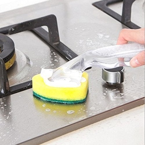 BLAPOXE Soap Dispenser Dish Wand Kitchen Brush and Cleaning Scrubber for Cleaning Oil Stains - Image 5