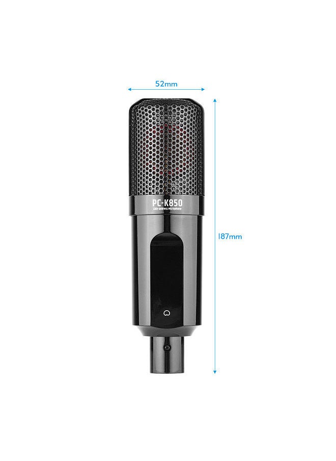 TAKSTAR - PC-K850 Side-Address Recording Microphone Cardioid Pickup Pattern Wired Condenser Mic for Live Streaming Karaoke Professional Studio Sound Instrument Recording - Image 1