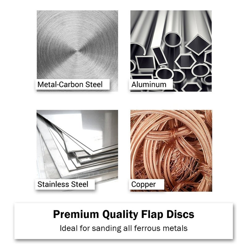 KSEIBI 4 1/2 Inch Flap Disc Aluminum Oxide Auto Body Sanding Grinding Wheel 10 Pack Type 27 (60 Grit) 686010 - Image 5