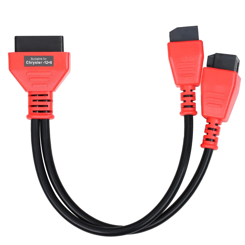 VXSCAN محول كابل VXSCAN FCA 12+8 لبرمجة كابل كرايسلر 12+8 ، كابل تجاوز أمان محول OBD2 من أوتيل لأوتيل ماكسي سيستم MS905 MS906 MS906BT MS906S MS908 MS908S برو - Image 1