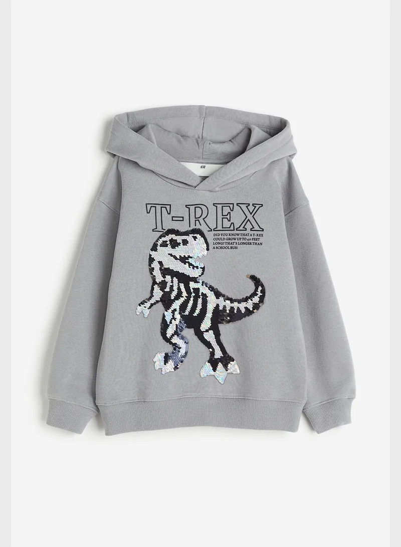 اتش ام Youth Graphic Print Hoodie