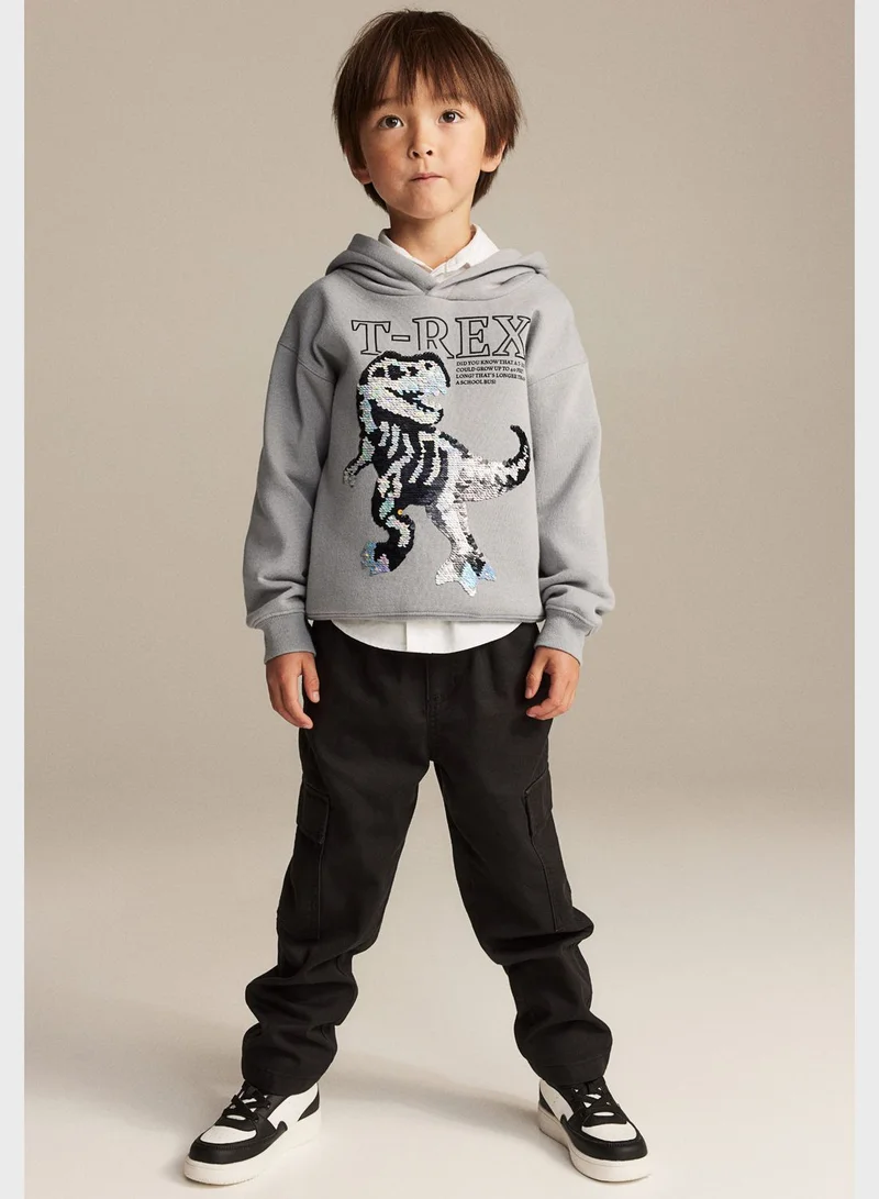 اتش ام Youth Graphic Print Hoodie