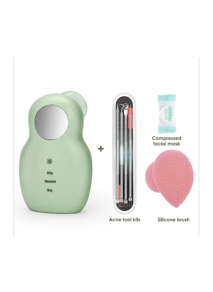 Handheld Blackhead Remover Vacuum Device with 5 Pcs Adjustable Suction and Multiple Attachments for Deep Pore Cleansing