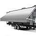 Xenjum RV Awning Fabric Replacement 185oz HeavyDuty Weatherproof Vinyl Camper Awning Replacement Universal Outdoor Canopy for RV Motorhome Trailer Awnings Gray Fade 16Fabric 152 - Image 2
