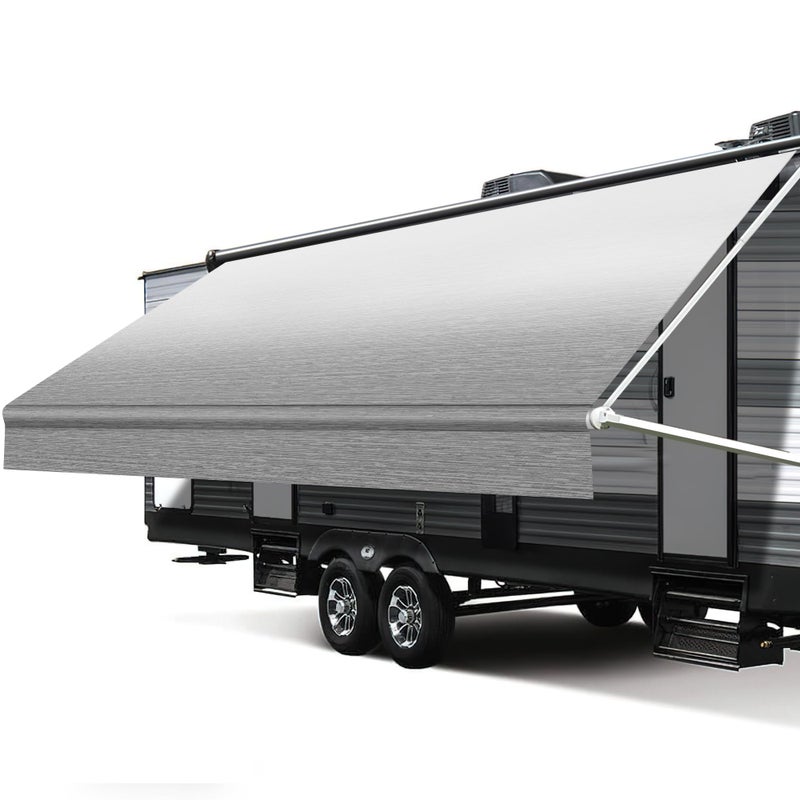 Xenjum RV Awning Fabric Replacement 185oz HeavyDuty Weatherproof Vinyl Camper Awning Replacement Universal Outdoor Canopy for RV Motorhome Trailer Awnings Gray Fade 16Fabric 152 - Image 3